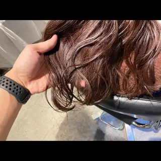 セミロング カラー 近野 浩隆のヘアスタイル