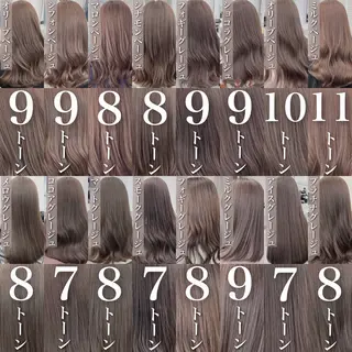 セミロング 透明感♡グレージュ ♡ミルクティー♡のヘアスタイル