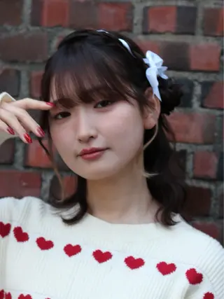 ミディアム ヘアアレンジ mana/メンズ/ ヘアセット/ブリーチのヘアスタイル