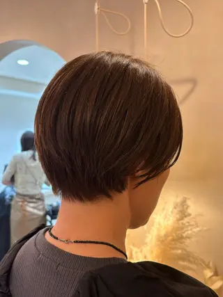 ショート シンバヒナノ/パーマ レイヤーカット/ボブのヘアスタイル