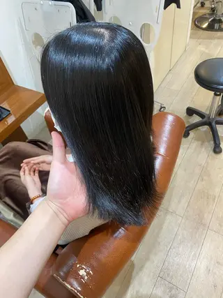 ミディアム カラー 縮毛矯正とレイヤー /杉村凜汰郎のヘアスタイル