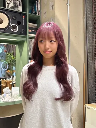 セミロング カラー 渡邊 彩乃のヘアスタイル