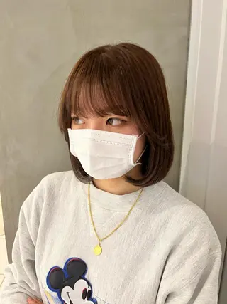 ミディアム カラー ボブ/透明感カラー 🇰🇷Ryotaのヘアスタイル