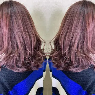 セミロング カラー 竹井 寛喜のヘアスタイル