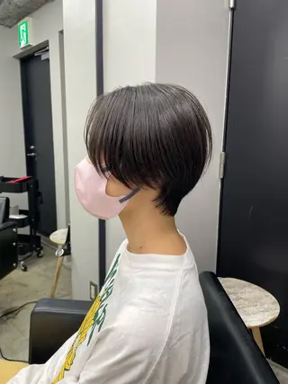 ショート パーマ 新宿/韓国ヘア/ 髪質改善ストレートのヘアスタイル