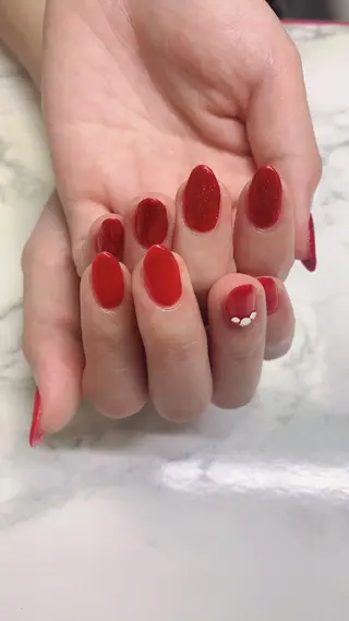 ネイル はな💎ネイル ワンホン、長さ出しのネイルデザイン