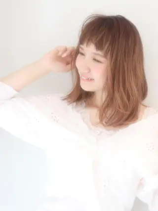 ミディアム カラー パーマ パーマ/ハイライト 💙鶴岡　愛💙のヘアスタイル