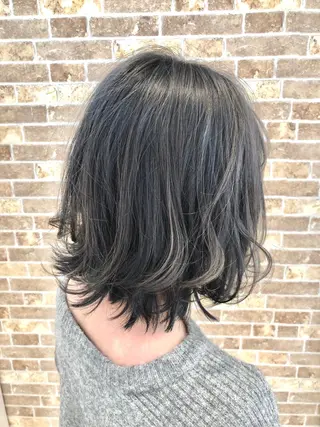 ミディアム 福元 保雄のヘアスタイル