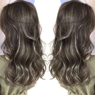 セミロング カラー 井上 一平のヘアスタイル