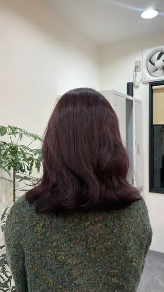 セミロング hair terrace M所属・郡山/透明感カラー /馬場アンドレアのヘアスタイル