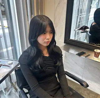 ロング カラー もてぎさやか👩🏻 🪄巻ける縮毛矯正のヘアスタイル