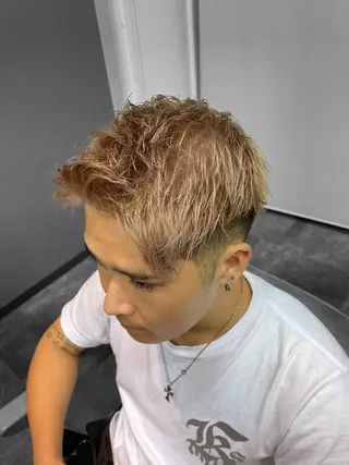 ショート カラー メンズ CIEN Blue MENZ SALON所属・平井 芳琉のヘアスタイル