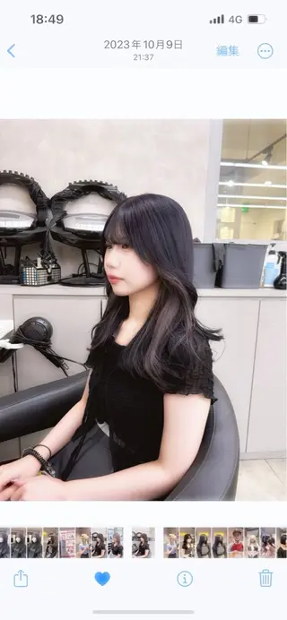 ロング カラー 韓国/トレンド レイヤー【101】のヘアスタイル