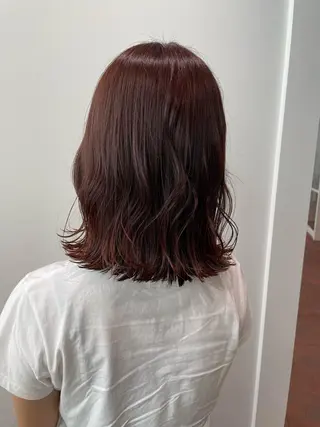 ミディアム カラー gotoday　shaire　saron所属・miu. ボブ/透け感カラーのヘアスタイル