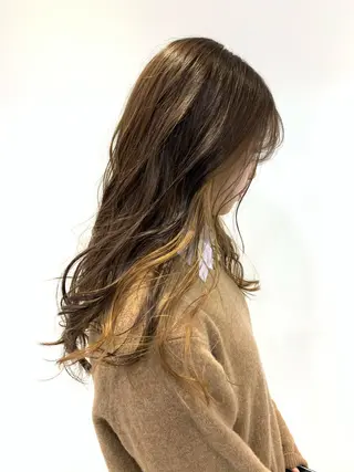 ロング カラー 縮毛矯正/髪質改善 /韓国風　山川春輝のヘアスタイル