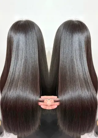 ロング カラー 髪質改善× ハイライト溝江のヘアスタイル