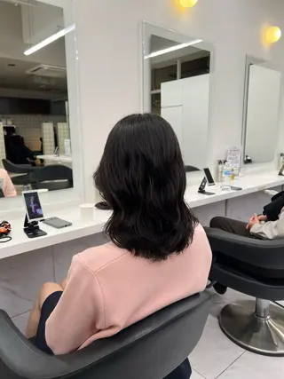 ミディアム カラー 韓国レイヤーカット /REIのヘアスタイル