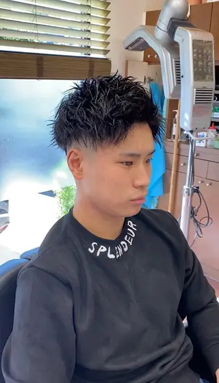 ショート パーマ メンズ 細尾 知生のエステ・リラクイメージ