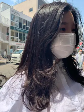 ロング カラー 平野 優奈のヘアスタイル