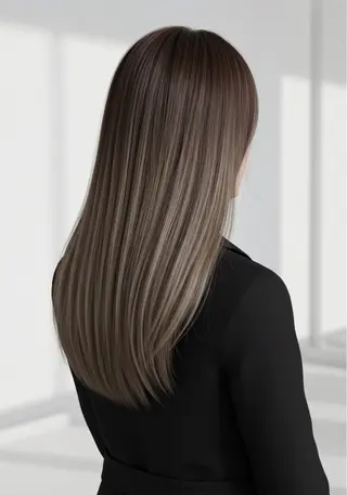 セミロング カラー シャドールーツ美容師 篠原康太のヘアスタイル