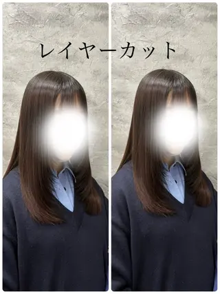 ロング ルプラボウ/ 内藤ほのか/艶カラーのヘアスタイル