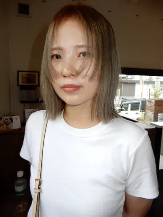 ミディアム カラー デザインカット🎨 ボブ🫟おざきのヘアスタイル