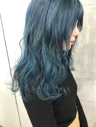 セミロング Trip 大名🌟 ブリーチなしカラーのヘアスタイル