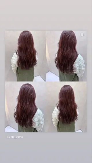 ロング 酸性ストレート 青木優磨のヘアスタイル