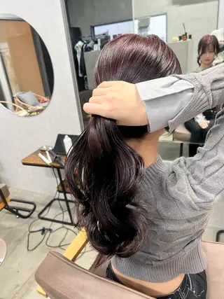 ロング maya レイヤーカットのヘアスタイル
