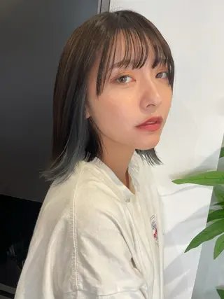 ミディアム ブリーチカラー特化 碇　英朗のヘアスタイル