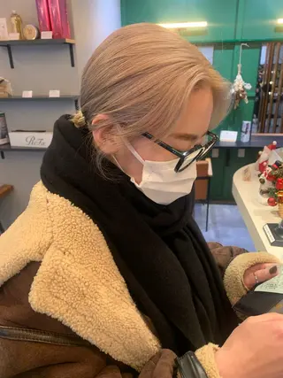 ミディアム 水田 希のヘアスタイル