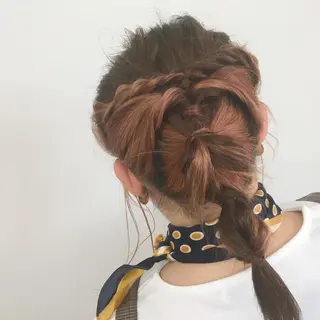 ミディアム ヘアアレンジ ヘアセット/髪質改善 🌿 長 若奈のヘアスタイル