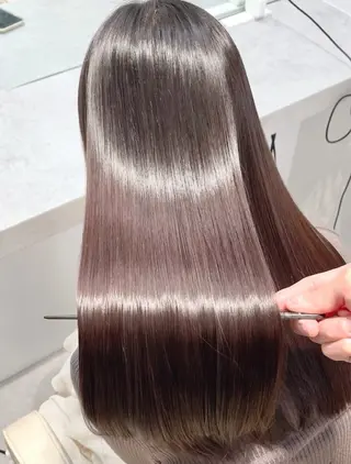 ロング 美髪改善ストレート/ 植村友哉のヘアスタイル