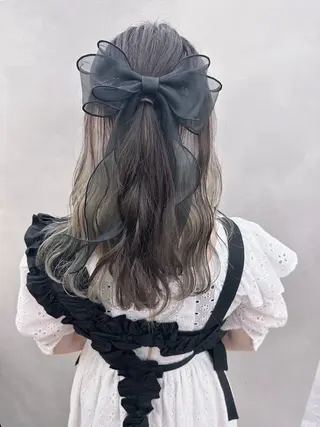 ミディアム カラー ヘアアレンジ 🎀透明感 カラー🎀ミズキのヘアスタイル