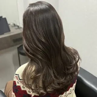 ロング カラー ブリーチなしカラー I 髪質改善Ⅰたつやのヘアスタイル