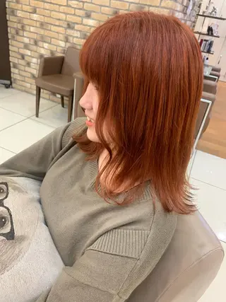 セミロング カラー 羽エクステ🩷 🤍まき🤍のヘアスタイル