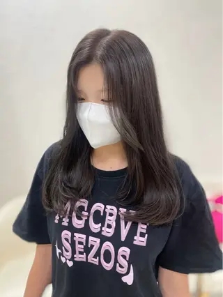 ロング カラー 透明感ワンカラー🎀 レイヤー/AOのヘアスタイル