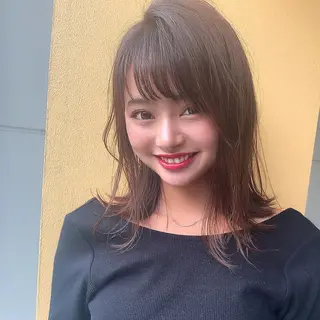 セミロング カラー パーマ ヘアアレンジ 韓国ヘア/髪質改善 /Harunaのヘアスタイル