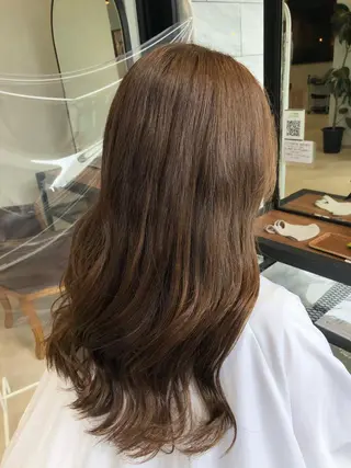セミロング カラー 💎エクステ専門店 BIZE梅田🇰🇷のヘアスタイル
