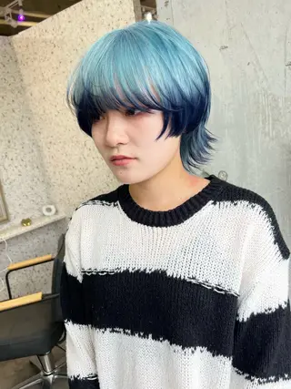 ショート カラー ヘアアレンジ lani ブリーチ /ダブルカラーのヘアスタイル