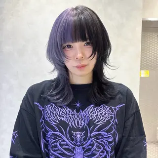 ミディアム カラー SALOWIN 札幌大通り店所属・🏆ウルフ/レイヤー 指名No.1山口圭佑のヘアスタイル