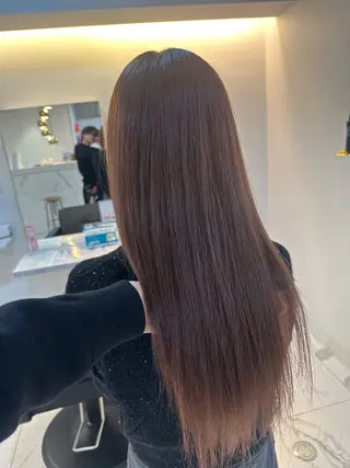 ロング カラー 心斎橋/縮毛矯正 /艶髪カラーのヘアスタイル