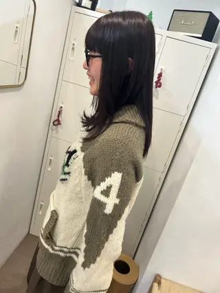 セミロング オリーブ/ ナカミネアキナのヘアスタイル