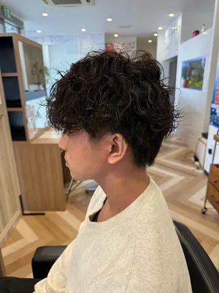パーマ メンズ 剣持 快吏ARISE✂️のヘアスタイル