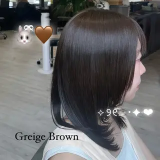 ミディアム 西 沙菜/トレンド カラー/透明感カラーのヘアスタイル