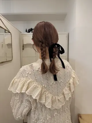 セミロング カラー 梅田／ベージュ レイヤー／ヌマタのヘアスタイル