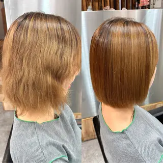 ショート カラー パーマ ヘアアレンジ メンズ ショートボブ縮毛矯正 髪質改善のプロ山道潤のヘアスタイル