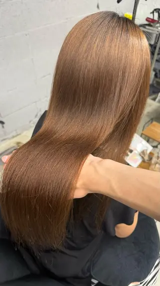 セミロング カラー 髪質改善縮毛矯正 ／💎shu💎のヘアスタイル