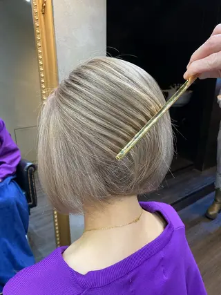ショート カラー パーマ ヘアアレンジ メンズ キッズ HairSignature所属・ブリーチ指名神戸 No.1美容師RENのヘアスタイル