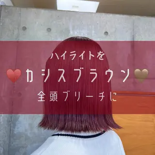 ミディアム ブリーチカラー/ 寺口佳希のヘアスタイル